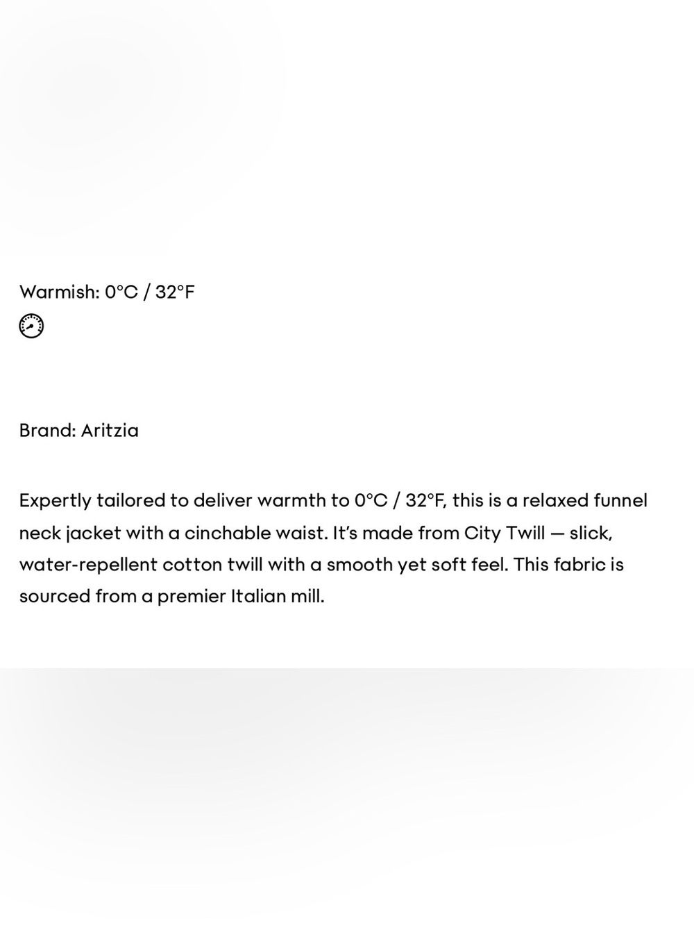 Aritzia Cinch Jacket - City Twill (brand new!) - Picture 4 of 4